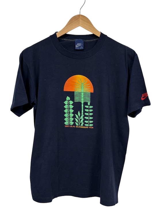 Vintage 1983 Nike Blue Tag Lilac Bloomsday Marathon Graphic Tee