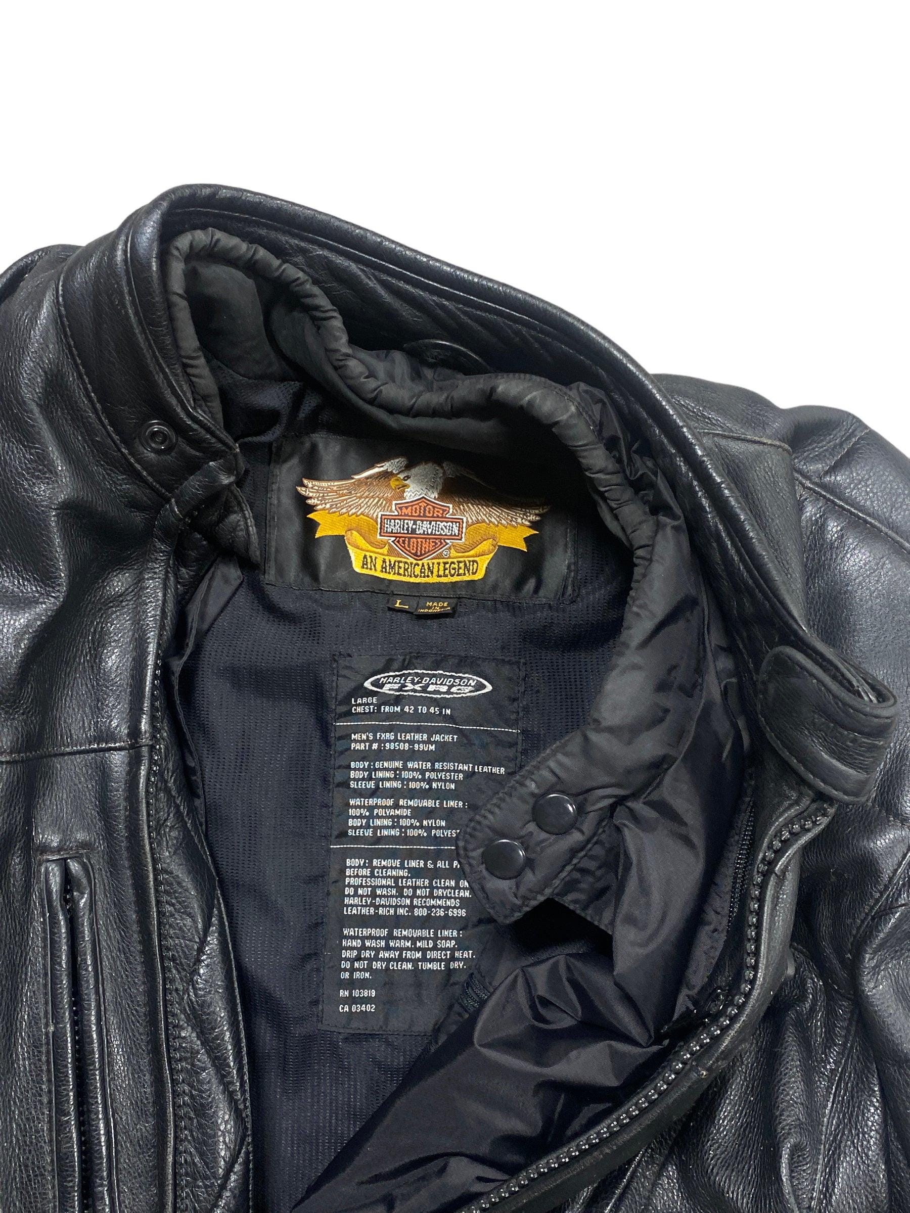 Vintage Harley Davidson FXRG Series 1 Genuine Leather Biker