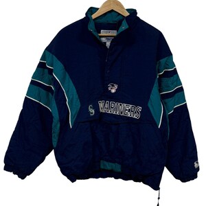 古着 90s STARTER MLB Seattle Mariners XL Vintage 90's Starter Seattle Mariners Puffer Jacket Size Large - Etsy