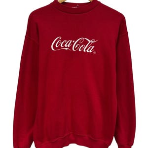 Vintage 90&#39;s Coca Cola Classic Red Crewneck Sweater Size Large
