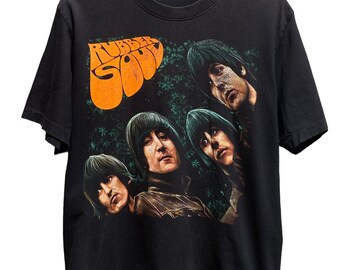 Vintage 90's the Beatles Rubber Soul Album Portrait Tee Size Large