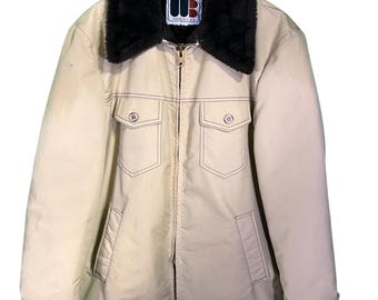 Vintage 70's William Barry Made in USA Fur Lined Jacket Size