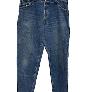 Vintage 90&#39;s Levi&#39;s 550 Orange Tab Denim Jeans Size 35x32
