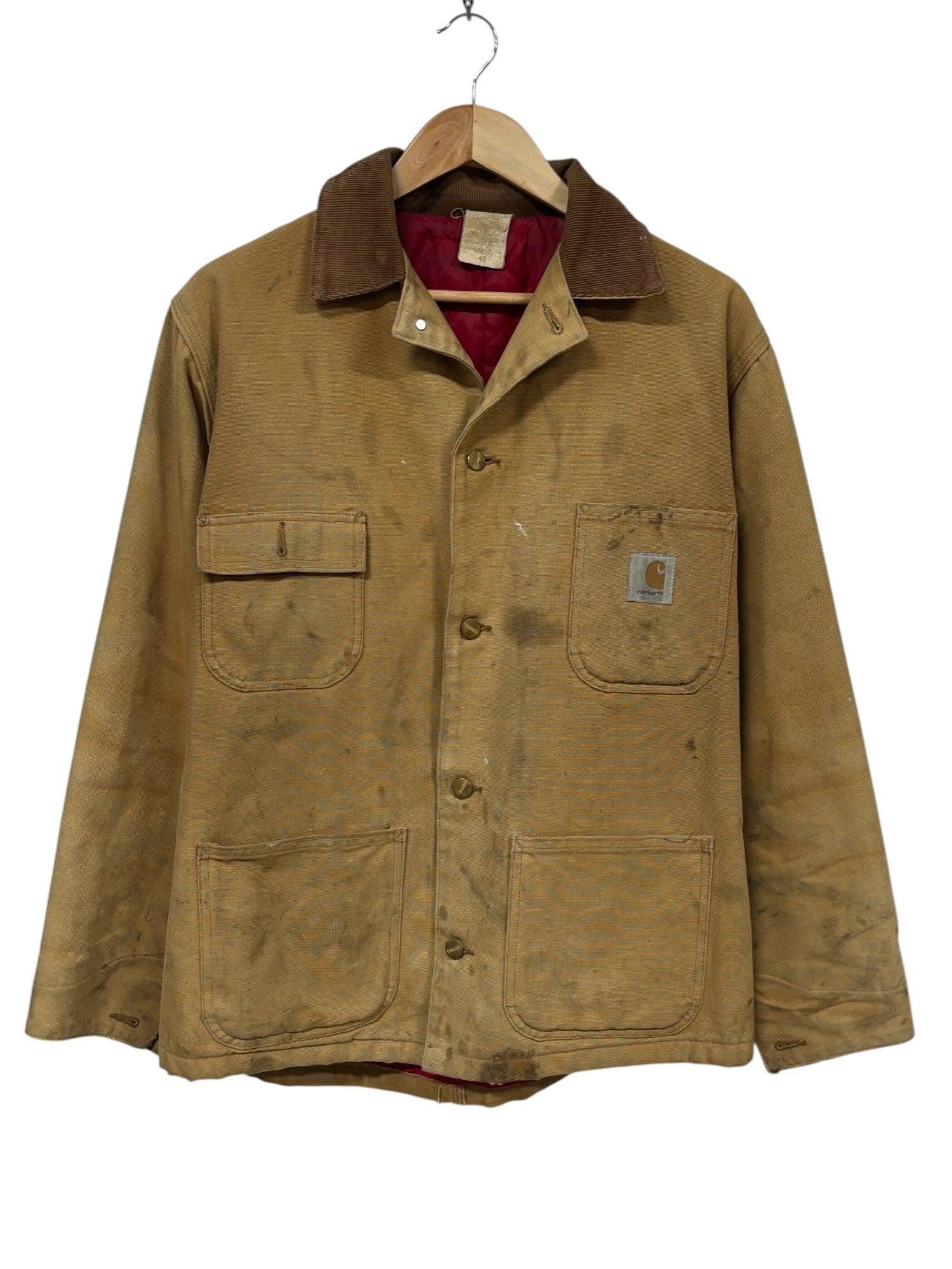 Vintage Carhartt Brown Chore Coat Red Liner Size Large - Etsy