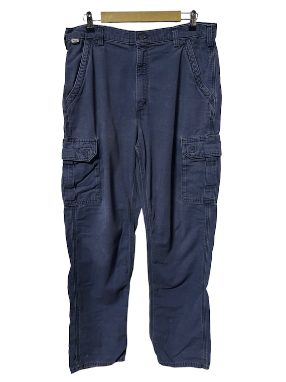 Carhartt FR Faded Blue Cargo Carpenter Pants Size 