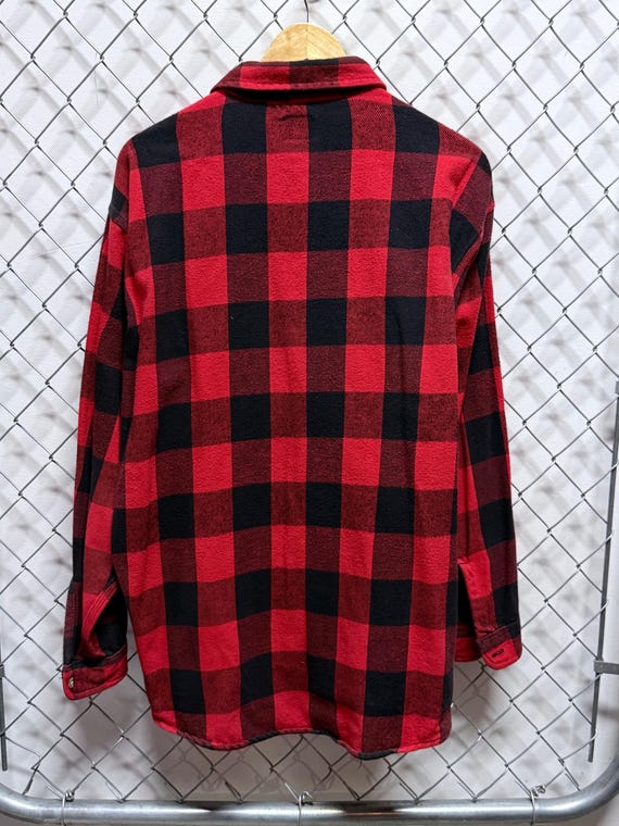 Vintage Melton Wintermaster Red Flannel Button up Shirt Made in