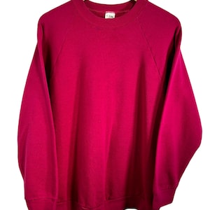 Pull ras du cou rouge vierge Fruit of the Loom vintage des années 90, taille XL