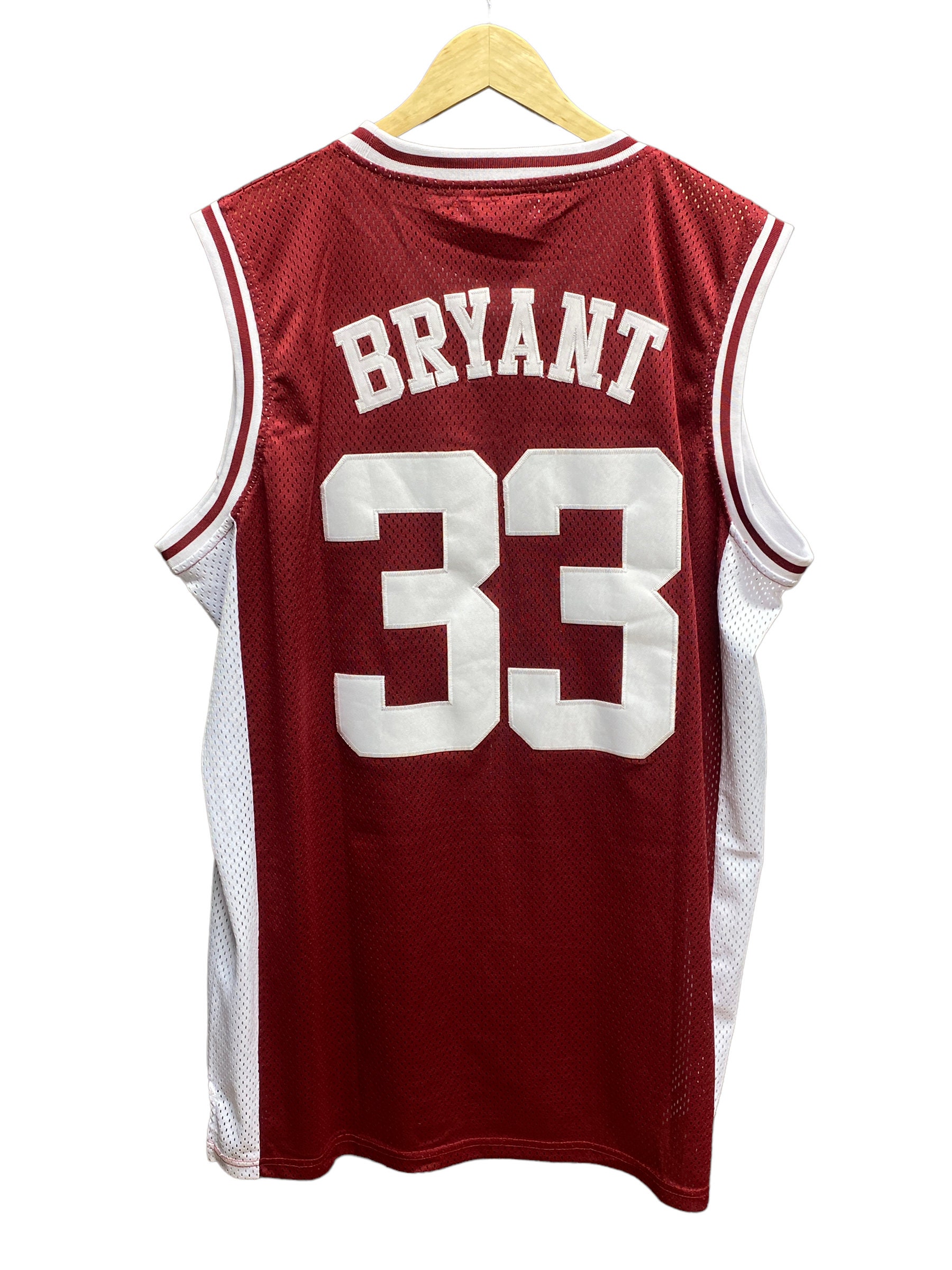 Headgear Lower Merion Aces Kobe Bryant White Bulldog USA High School Jersey, Size: XL