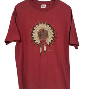 Vintage jaren 90 New Mexico Tribal Art Graphic T-shirt maat XL