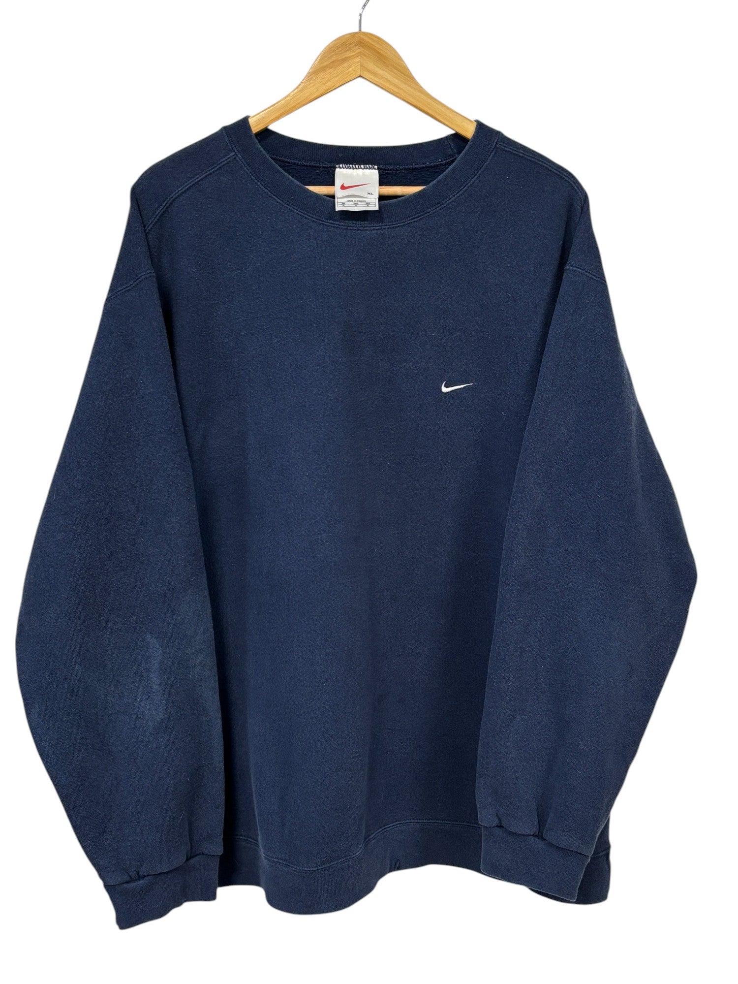vintage nike jumper navy blue