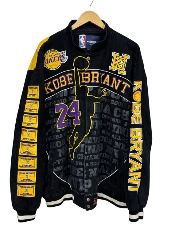 Vintage 00's Jeff Hamilton Kobe Bryant Lakers Accolades Jacket