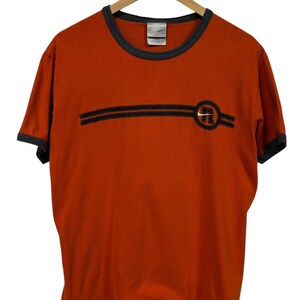 Vintage 00&#39;s Nike Swoosh Logo Ringer Graphic Tee Size Large