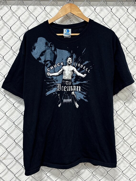 Vintage Y2K MMA Chuck Liddell Iceman Graphic Tee Size XL