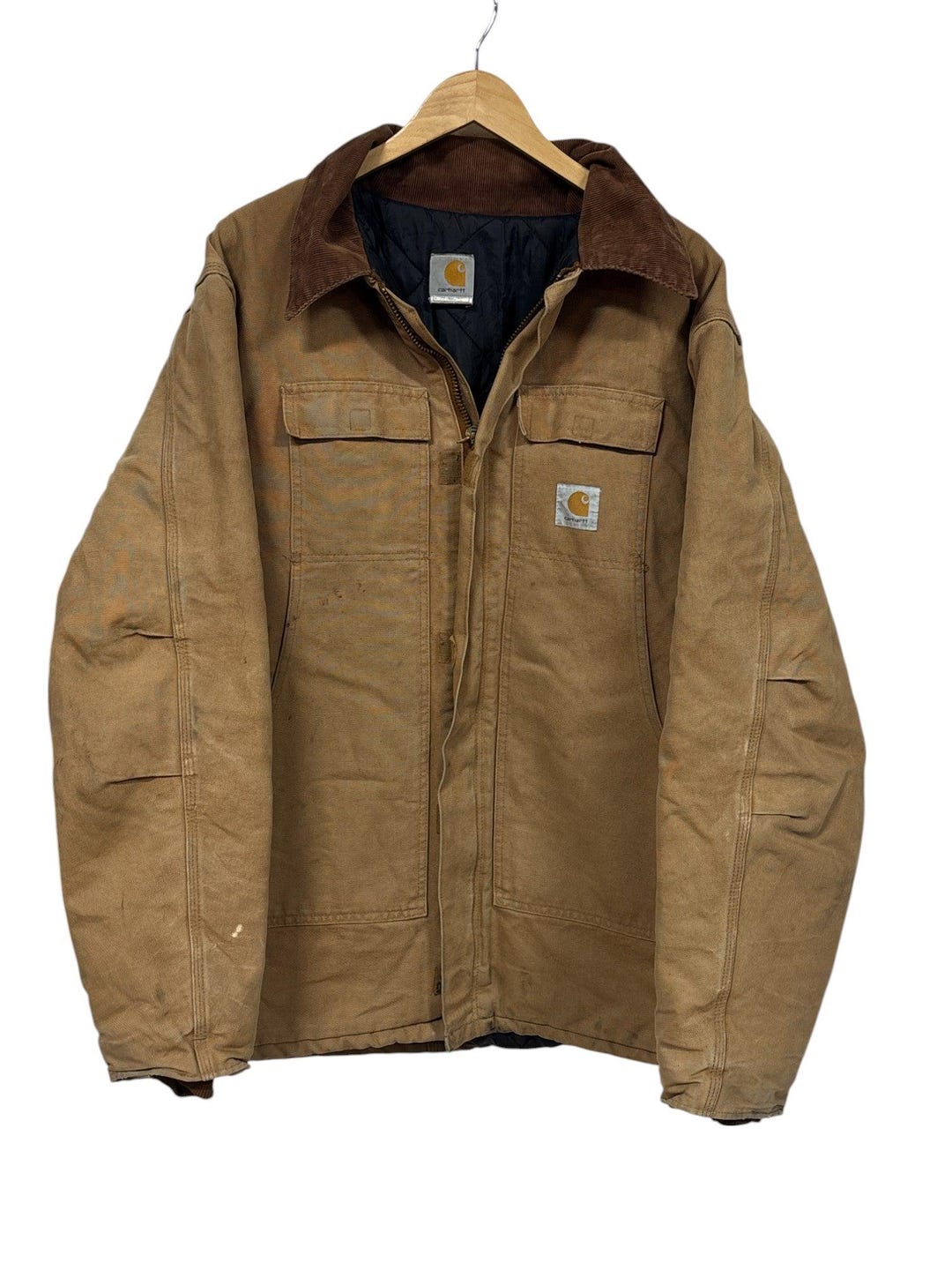Vintage Carhartt C03 Arctic Brown Zip up Workwear Jacket Size 50
