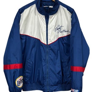 Chaqueta vintage de carreras de NASCAR de Rusty Wallace, Chase Authentics, años 2000, talla mediana