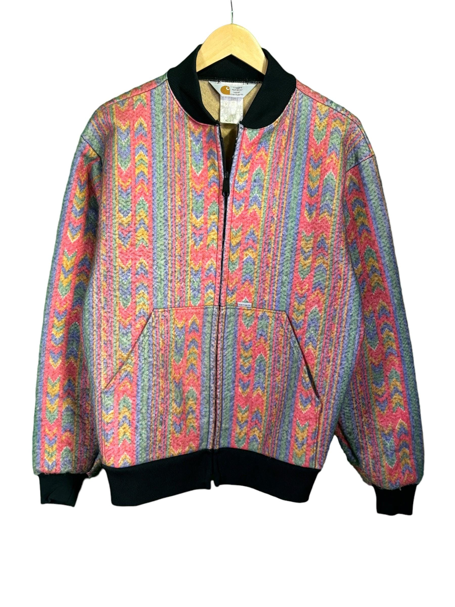 Vintage Carhartt 1992 Blanket Southwest Style Bomber Jacket Size