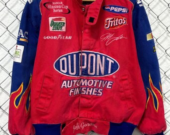 Vintage 1998 Jeff Hamilton NASCAR 50th Anniversary Leather Jacket
