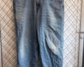 Vintage 90's Levi's Relaxed Fit Straight Leg Denim Light Wash Jeans Size 35x28
