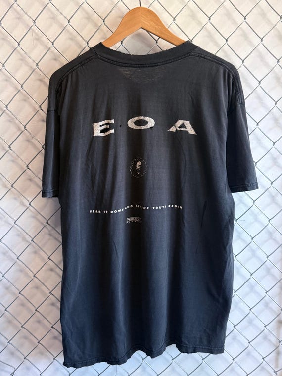 Vintage 90's Engines of Aggression Speak Metal Band Graphic Tee Size XL View 2