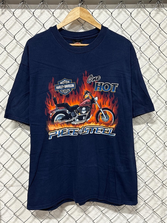 Vintage 1997 Harley Davidson One Hot Piece of Steel Biker Tee Size
