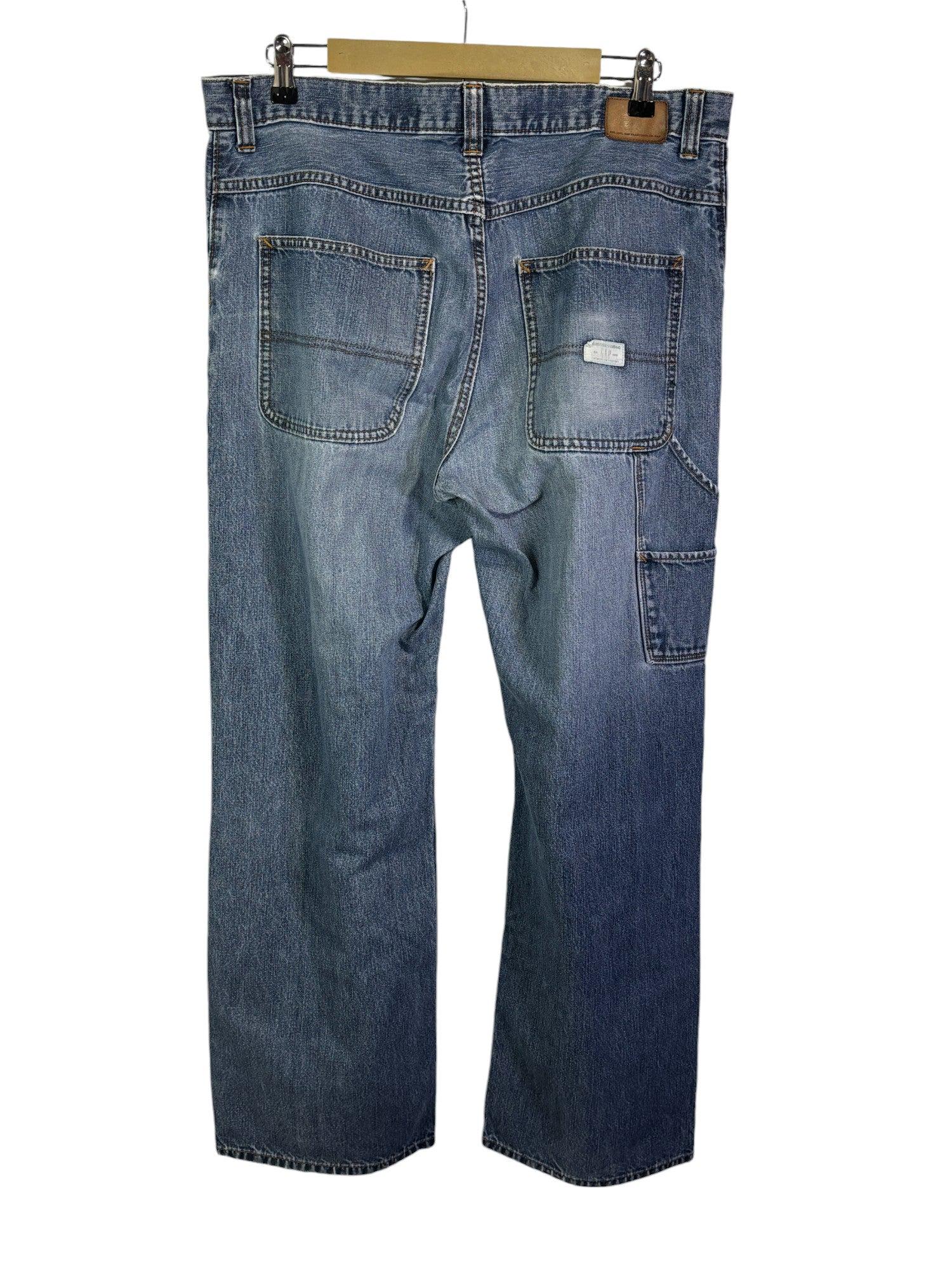 Vintage GAP Baggy Blue Denim Carpenter Jeans Size 36x30 - Etsy