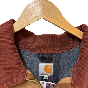 Chaqueta vintage Carhartt con forro de manta, estilo Detroit, color marrón, talla 4XL, EE. UU. imagen 3