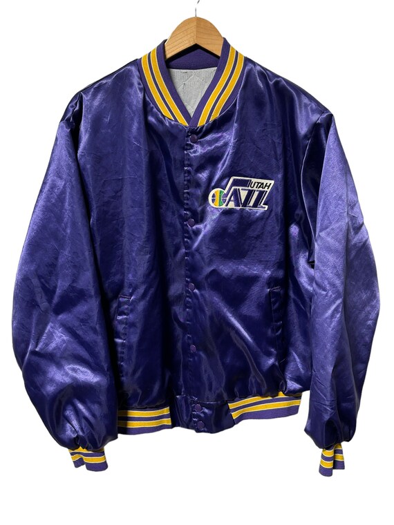 Vintage 80's Locker Line Utah Jazz Satin Bomber St
