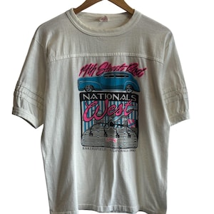 Vintage 1990 Bakersfield Hot Rod Classic Car Graphic Tee Size Large