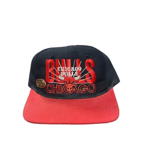 Vintage 1996 Chicago Bulls NBA Champions Snapback Hat + FREE Yearbook