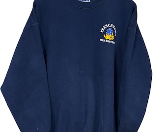 Vintage Frenchtown Fire District Graphic Crewneck Sweater Size Large
