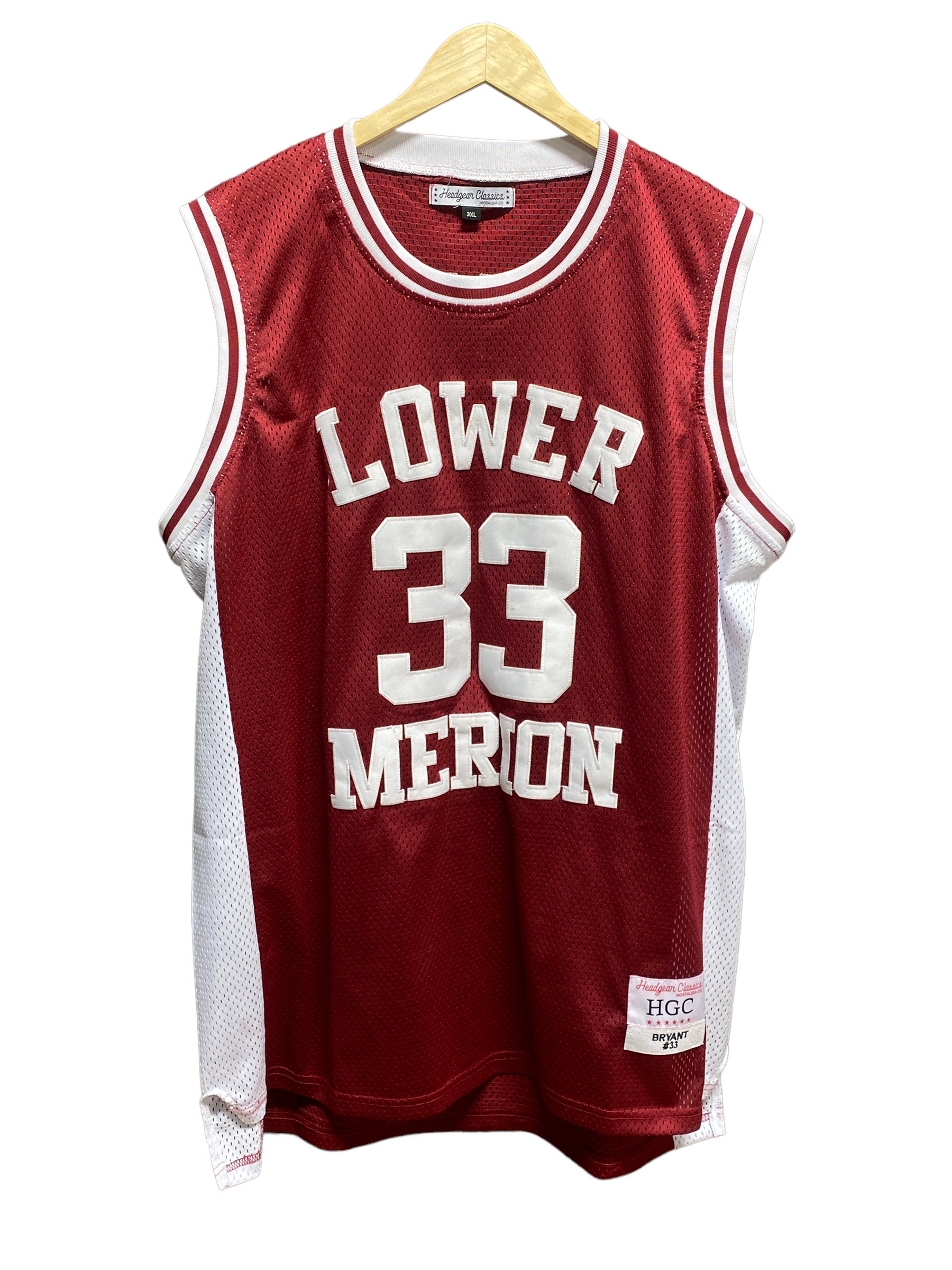 Headgear Classics Kobe Bryant Lower Merion 33 Jersey Size 3XL