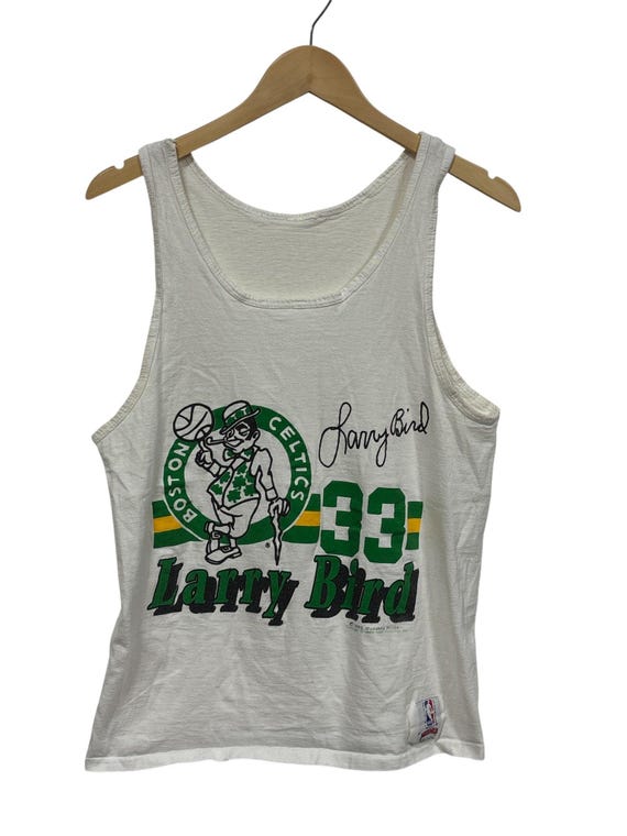 Vintage 1988 Nutmeg Boston Celtics Larry Bird Tank Top Shirt Size