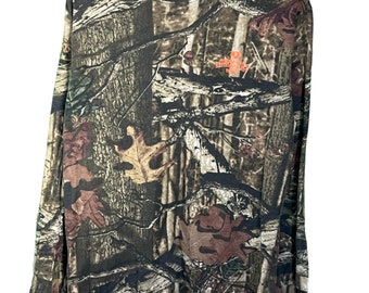 Mossy Oak Hunters Woodland Camo Long Sleeve Shirt Size Medium