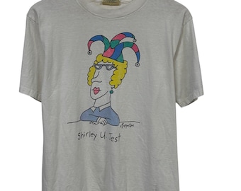 Vintage 90's Shirley U. Jest Cartoon Graphic Sandra Boynton Art Tee Size Large