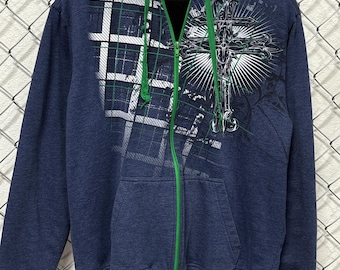 Vintage Y2K Grunge Skater Affliction Style Zip-up Tapout Hoodies