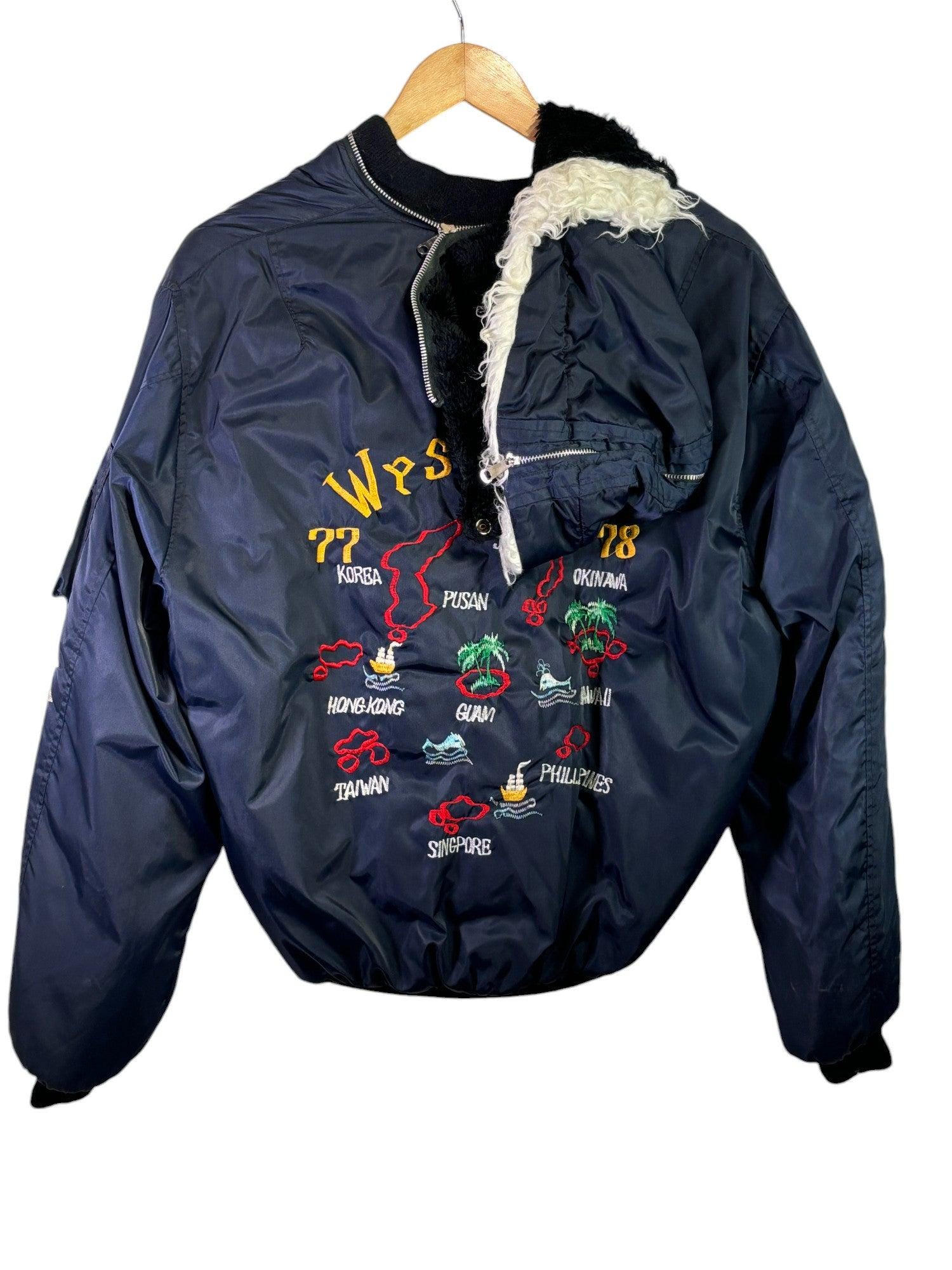 Vintage Asian Islands Souvenir Zip up Bomber Jacket Size XL - Etsy