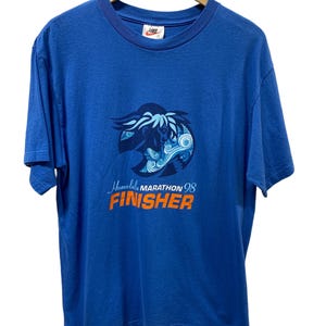 Vintage 1998 Nike Honolulu Marathon Finisher T-Shirt Größe Medium