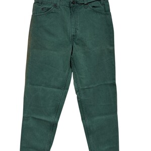 Vintage jaren 90 Levi's Orange Tab Green vervaagde denim jeans maat 31 x 29