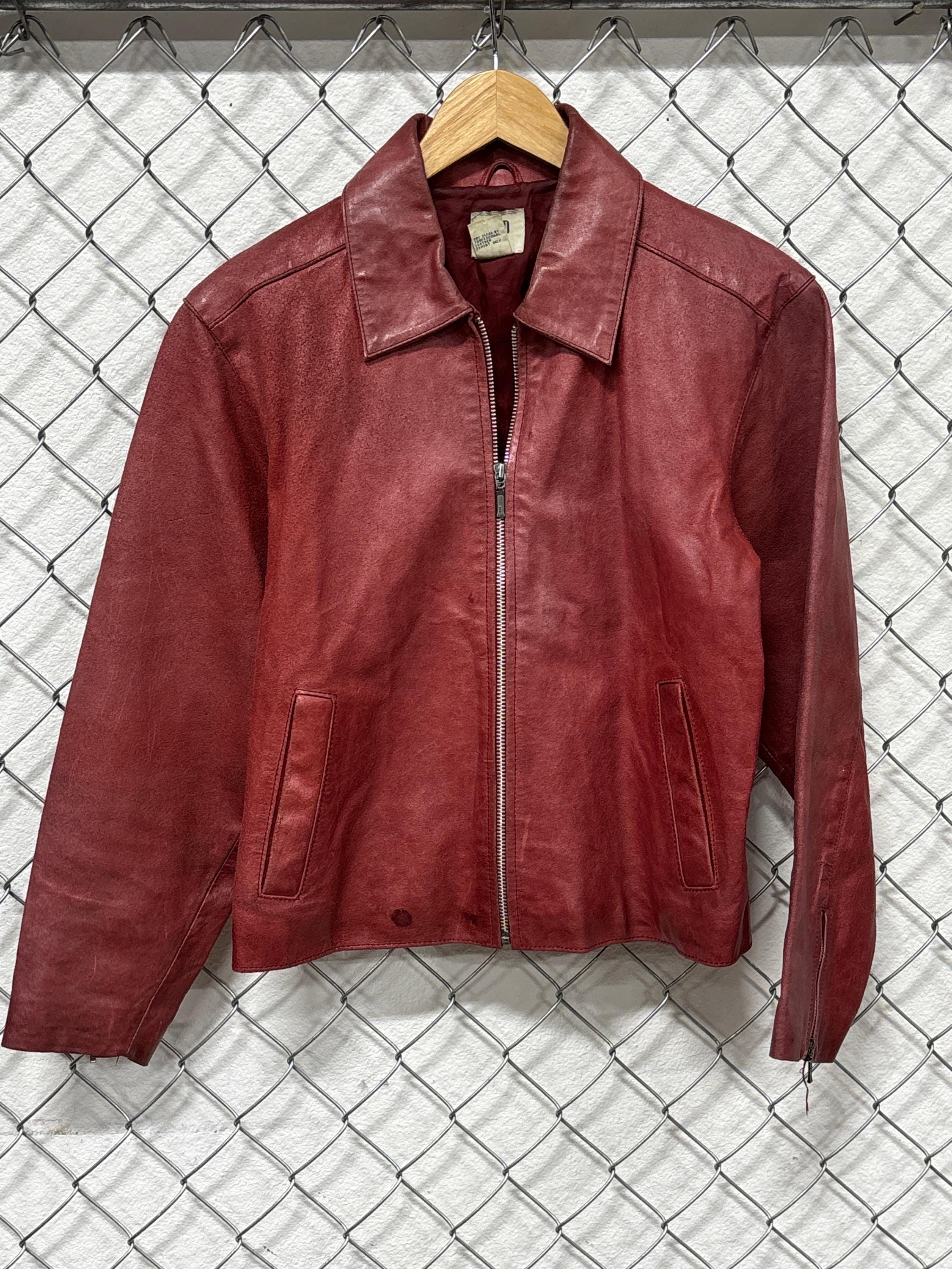 Gap Leather Jacket - Etsy