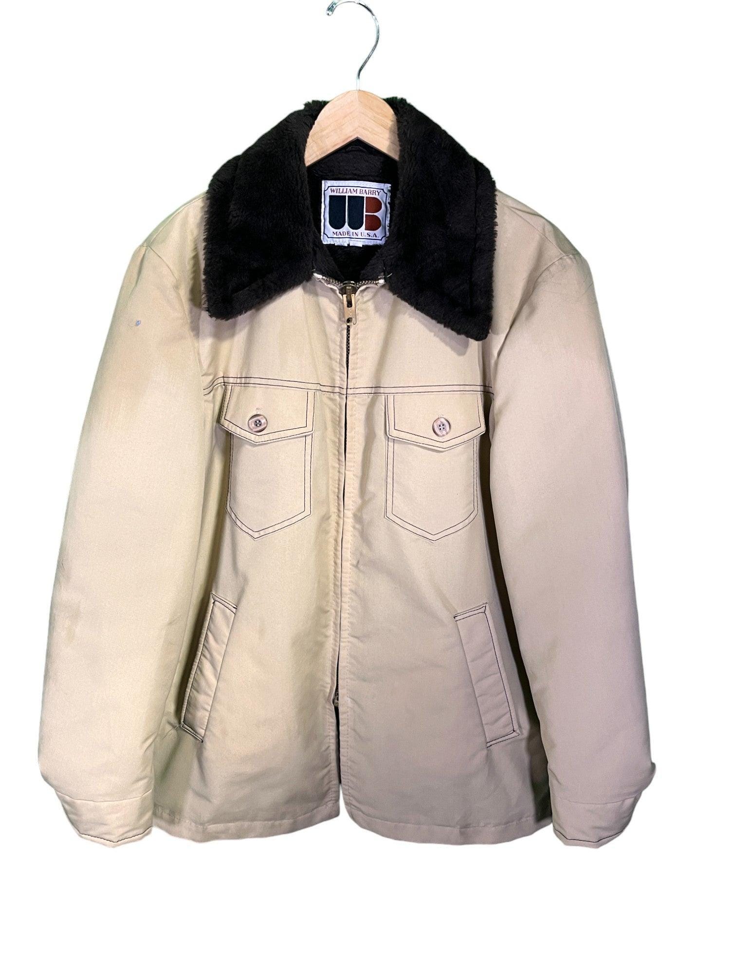 Vintage 70's William Barry Made in USA Fur Lined Jacket Size