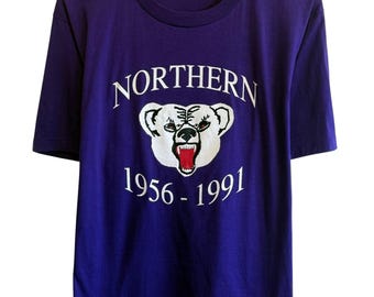 Vintage 90's Northern Polar Bears School Graphic Tee Size XL