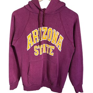 Vintage 90&#39;s Made in USA Arizona State Arc Logo Hoodie Size Medium