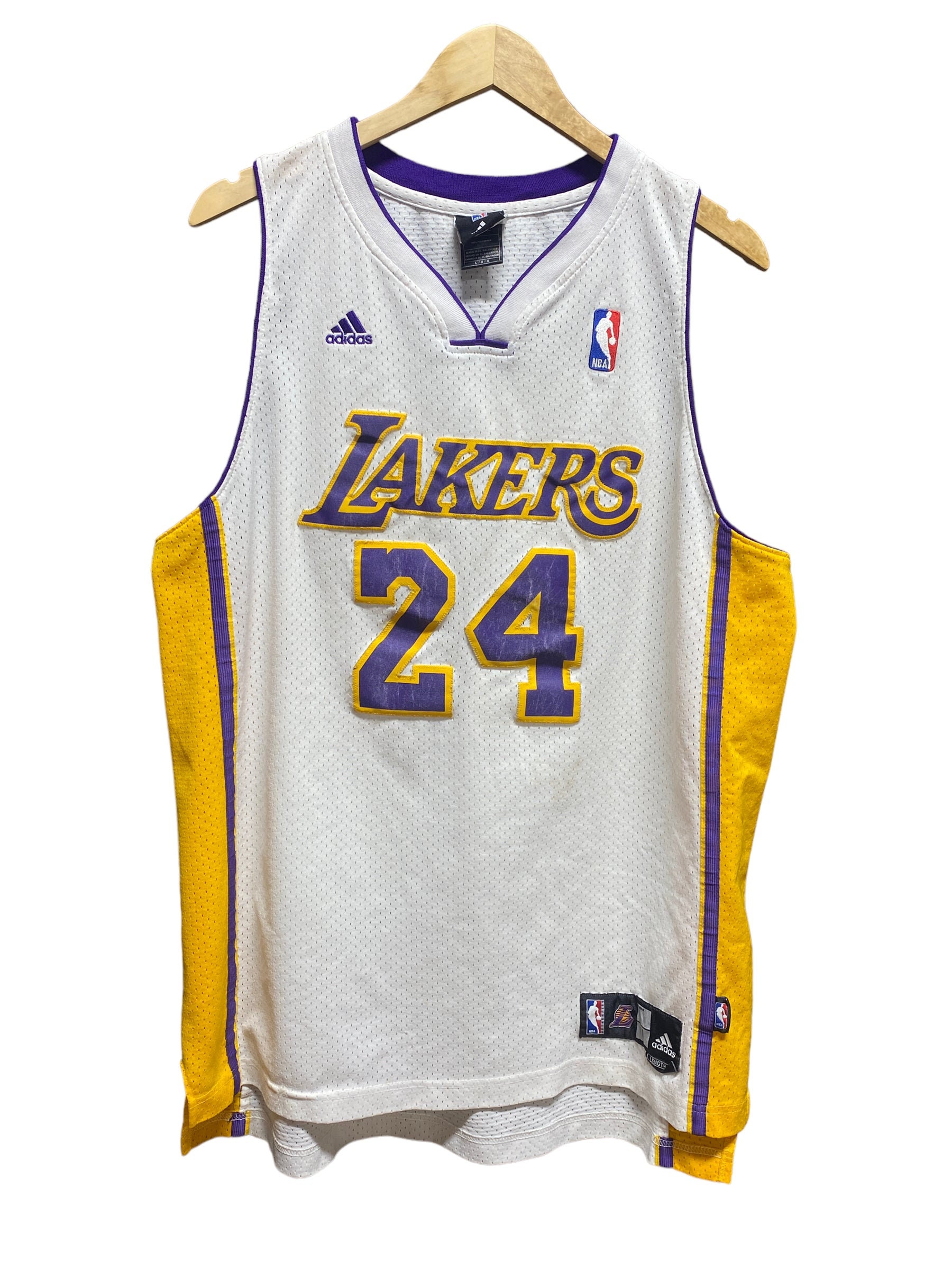 Adidas Stitched Kobe Bryant 24 Lakers Jersey Size Large 