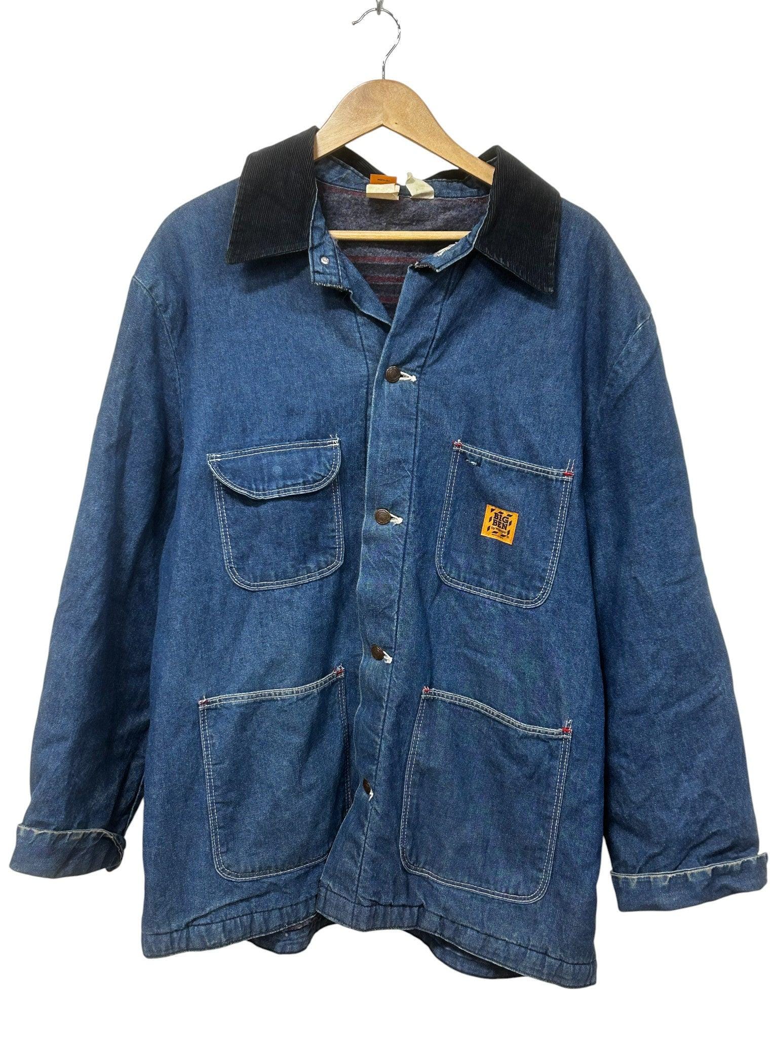Vintage Wrangler Blue Bell Big Ben Denim Chore Jacket Blanket
