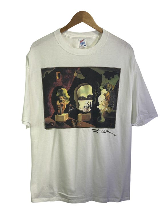 Vintage 90's Salvador Dali the Three Ages Art Graphic Tee Size XL
