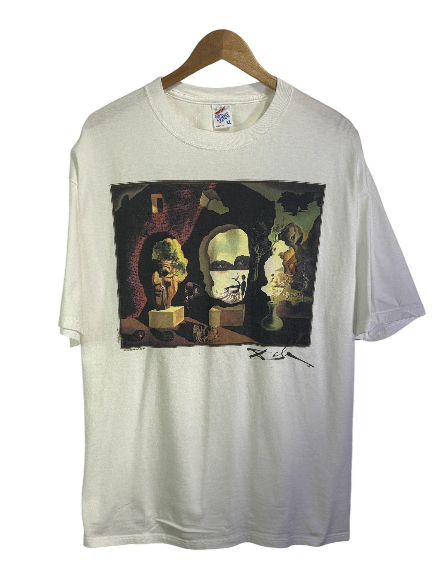 Vintage 90's Salvador Dali the Three Ages Art Graphic Tee Size XL