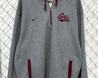 Felpa con cappuccio Nike University of Santa Grizzlies con cerniera a un quarto, taglia XL