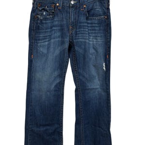 Vintage Y2K True Religion Billy Dark Blue Bootcut Jeans Size 34x32