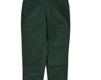Vintage 90's Levi's Women's Green Denim 550 Jeans Size 29x30