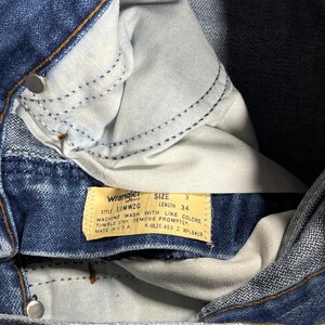 Vintage 90's Wrangler Women's Blue Denim Western Jeans Size 24x32 image 3